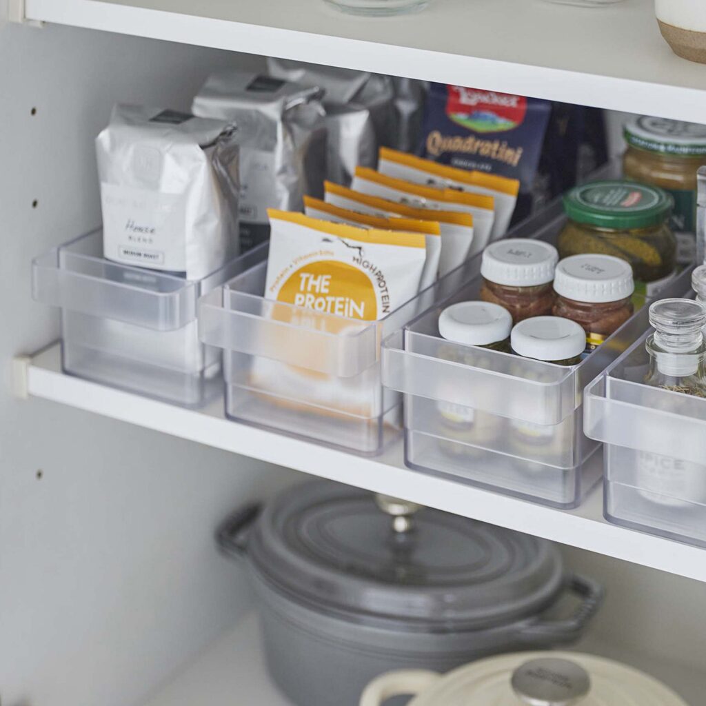 clear storage to spring clean declutter