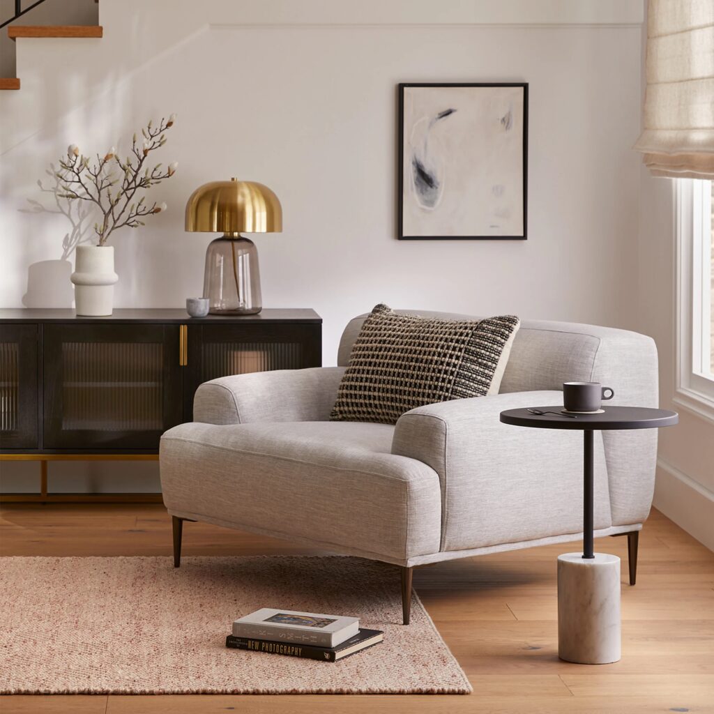 Affordable brass table lamp from Article