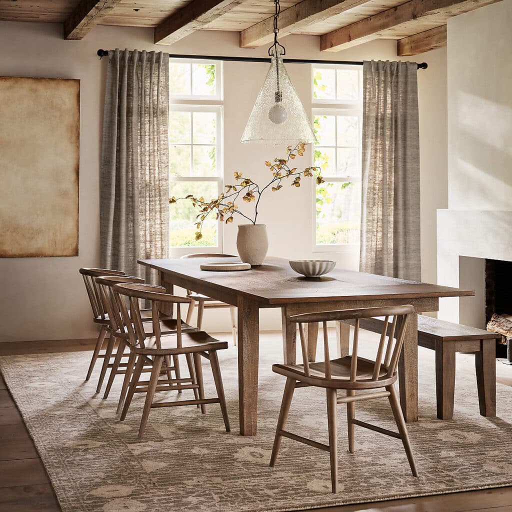 Extendable dining table for affordable interior design in NYC