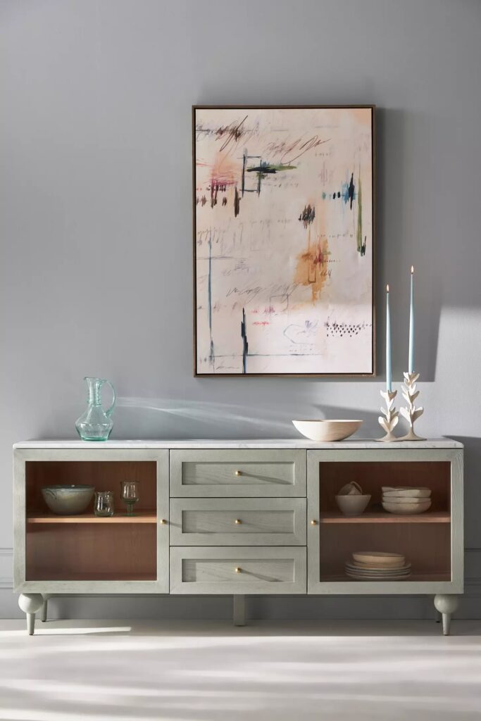 Carrara and marble buffet dining room design ideas