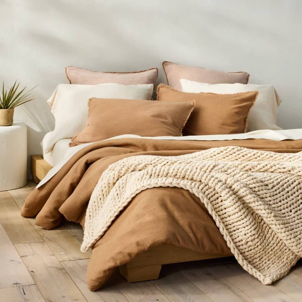 Cream colored Casaluna oversized throw blanket from Target