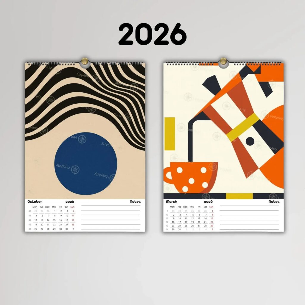 2026 Bauhaus wall calendar from Etsy from our home decor gift ideas guide.